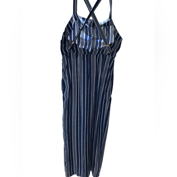 Forever 21 Navy and White Striped Jumpsuit - Picture 2 of 3